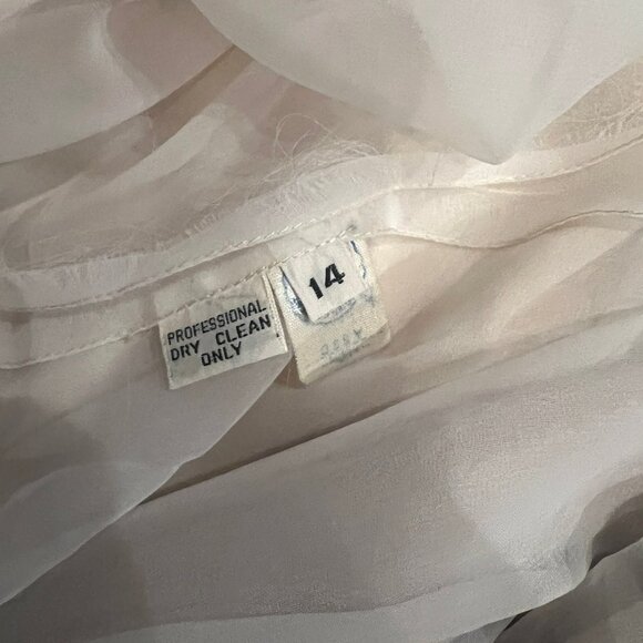 1960'S VINTAGE NEIMAN MARCUS SILK TWO TONE GOWN SIZE 14 - Picture 12 of 12